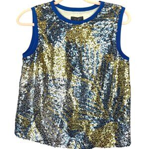 NWT LYSEE Sequin SICLIAN PALM Tank Women S